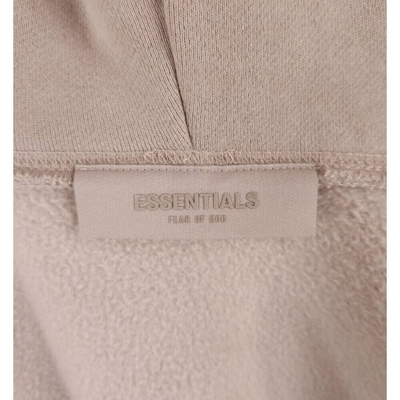 Fear Of God Essentials Cotton-Blend Hoodie Size M Mens Beige AS-IS - Picture 9 of 12